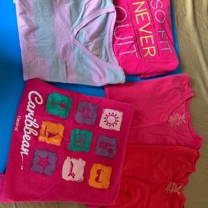 5pc PINK BASIC TEE XL& XXL